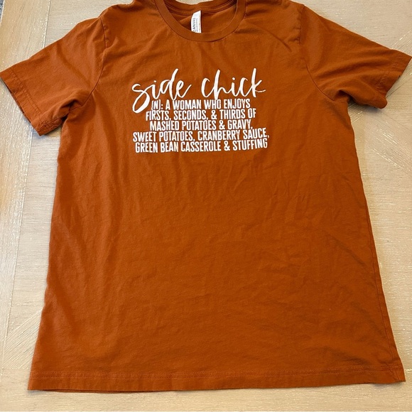 Bella Canvas Tops - Burnt Orange Thanksgiving holiday funny T-Shirt XL Fall School Teacher